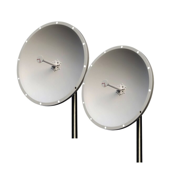 Kit de 2 Antenas Parabólicas de Frecuencia Extendida, 4.8 - 6.5 GHz, 28 dBi, Conectores N-Macho