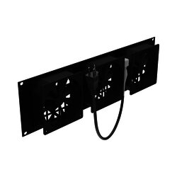 Kit de 3 Ventilador 110 Vca (12 x 12 cm) para rack con clavija 5-15P
