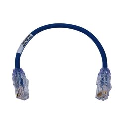 Cable de Parcheo UTP, Cat6A, Diámetro Reducido (28 AWG), CM/LSZH, Color Azul, 8in (20.3cm)