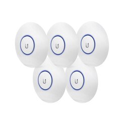 Paquete de 5 Access Point UniFi, doble banda 802.11ac, MIMO 2X2, soporta 100 clientes, hasta 867 Mbps, para interior, PoE 802.3af.