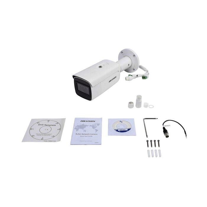 Bala IP 4 Megapixel / 50 mts IR EXIR / Exterior IP67 / WDR 120 dB / PoE+ / Audio y Alarmas / Lente Mot. 2.8 a 12 mm / Videoanaliticos Integrados