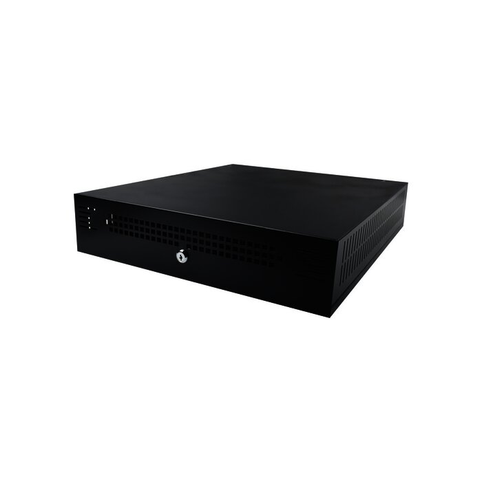 Gabinete de Seguridad de Escritorio para DVR/NVR de Dimensión Máxima: 445 x 88 x 400 mm. (Ancho x Alto x Prof.)