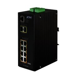 Switch Industrial Administrable Capa 2+ 8 puertos PoE 802.3at gigabit, 2 puertos SFP