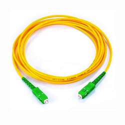 Jumper de Fibra Óptica Monomodo SC/APC SC/APC Simplex, color amarillo, 2 metros