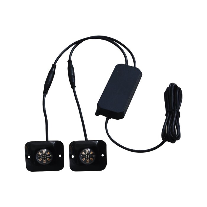 Par de Lámparas Ultra Brillantes con 6 LEDs cada una, Color Rojo/Claro, Ideales para Vehículos Encubierto