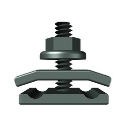 Kit 1 versión light para unir tramos de charola MallaFils, con acabado Electro Zinc