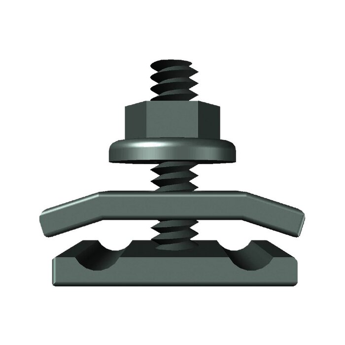 Kit 1 versión light para unir tramos de charola MallaFils, con acabado Electro Zinc