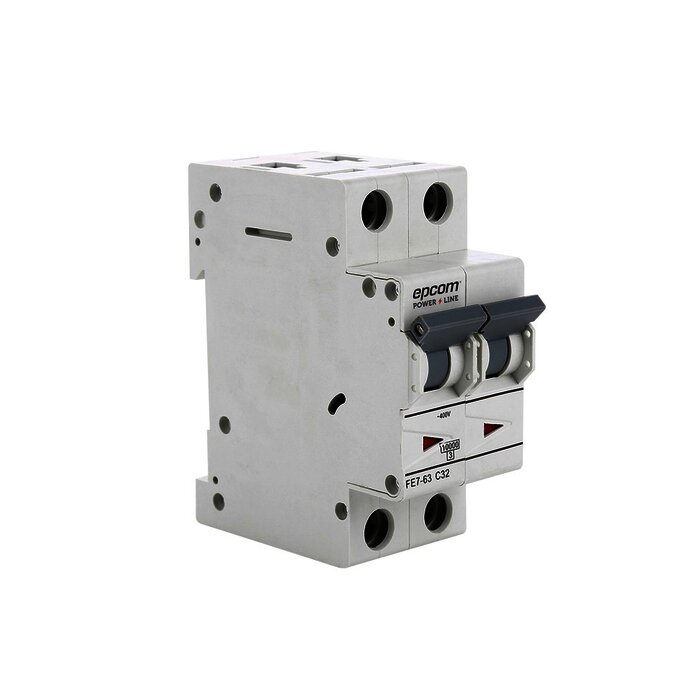 Protección térmica de corriente alterna para aplicación fotovoltaica, 2P, 32A, 400 VCA
