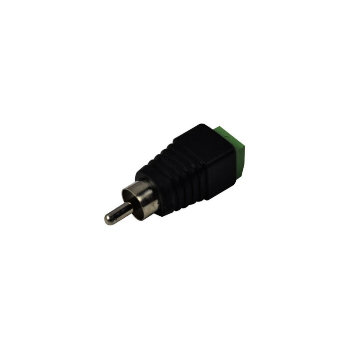 Adaptador RCA macho para video o audio con terminal atornillable