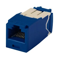 Conector Jack RJ45 Estilo TG, Mini-Com, Categoría 6A, de 8 posiciones y 8 cables, Color Azul