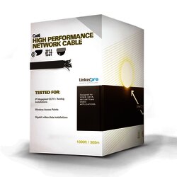 Cable Cat6+ CALIBRE 23, Intemperie con GEL DOBLE CHAQUETA, ETL, UL, color negro de 305 Metros, para Climas EXTREMOS