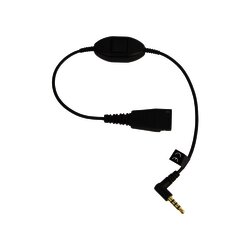 Jabra Cord QD a conector de 3.5 mm con Push-to-Talk para teléfonos celulares smartphones (8800-00-103)