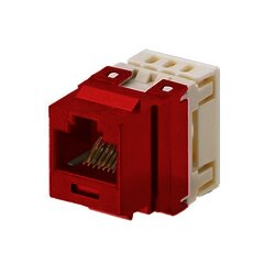 Conector Jack Estilo 110 (de Impacto), Tipo Keystone, Categoría 5e, de 8 posiciones y 8 cables, Color Rojo