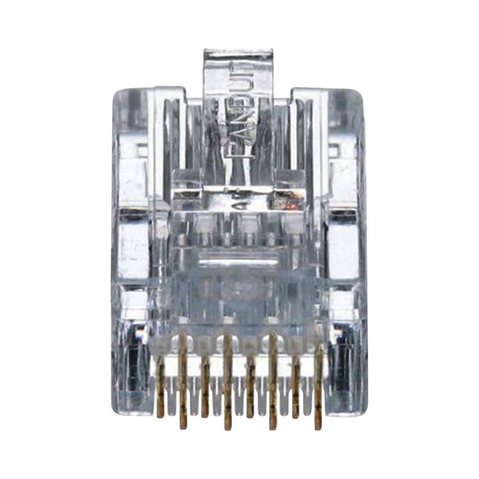 Plug RJ45 Cat5e, Para Cable UTP de Calibres 24-26 AWG, Chapado en Oro de 50 micras, Bolsa de 50 piezas