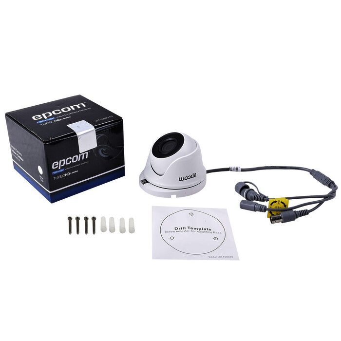 Eyeball TURBOHD 720p / METALICA / Gran Angular 92° / Lente 2.8 mm / IR Inteligente 20 mts / Exterior IP66 / TVI-AHD-CVI-CVBS / dWDR