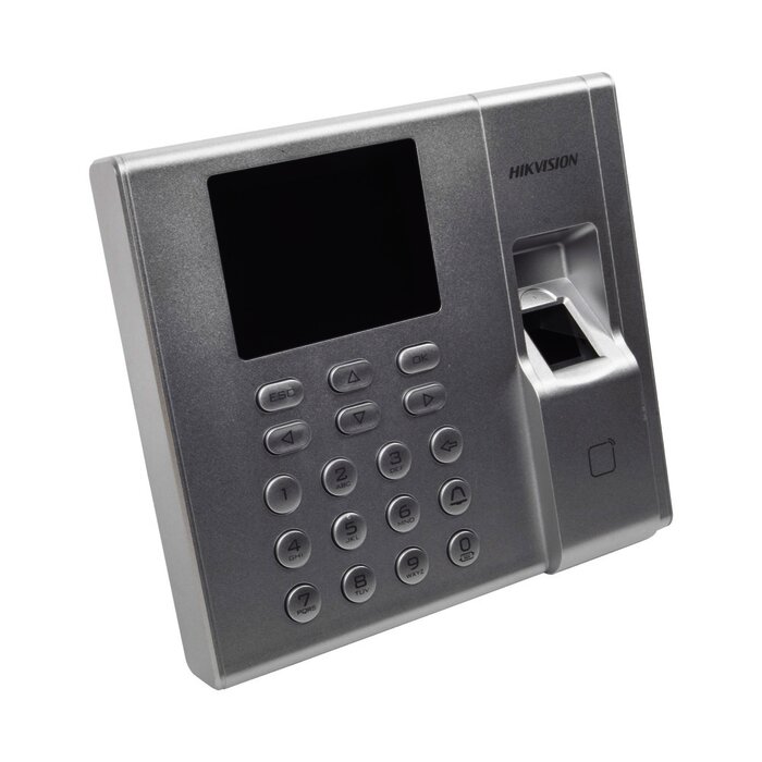 Terminal de Control de Acceso y Asistencia compatible con APP Hik-Connect (P2P) / Lectura de Huella y de Tarjetas EM / Soporta hasta 1000 Huellas / Relevador para Chapa / Software iVMS4200