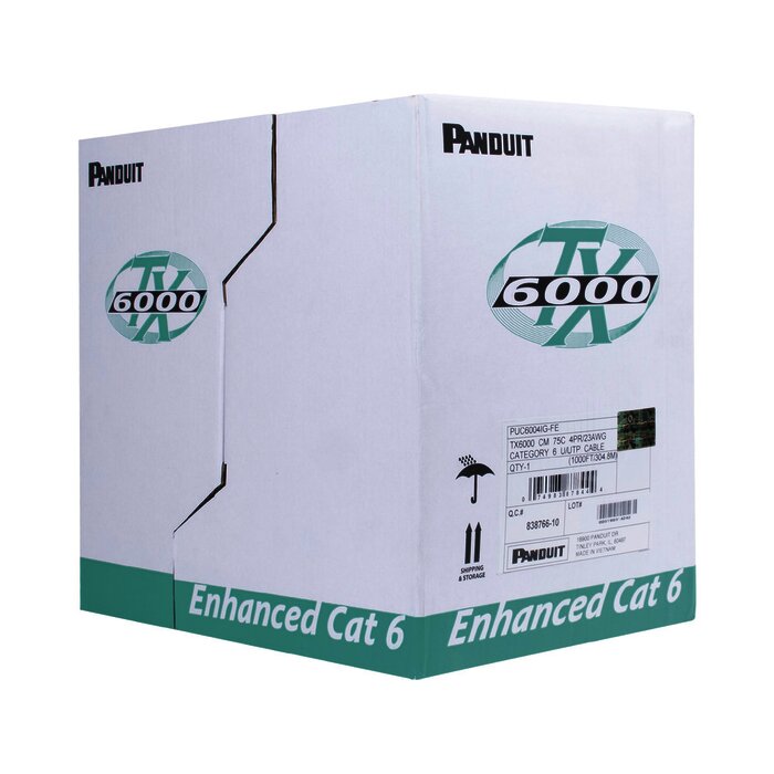 Bobina de Cable UTP 305 m. de Cobre, Pan-Net, Reelex, Gris Internacional, Categoría 6 Mejorado (23 AWG), PVC (CM), de 4 pares