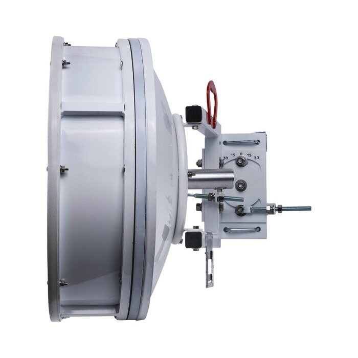 Antena blindada de alto rendimiento de 2 ft, 4.9-6.4 GHz, Ganancia 30 dBi con SLANT de 45 ° y 90 °, Conectores N-hembra, montaje con alineación milimétrica.