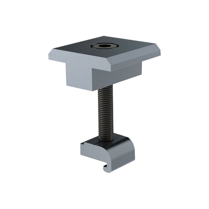 Sujetador Intermedio 30 mm para montaje de paneles solares en riel7