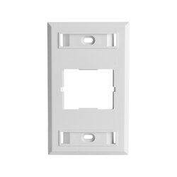 Placa de Pared CT, Para un Acoplador, Color Blanco, Versión Bulk (Sin Empaque Individual)