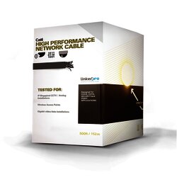 Cable Cat6+ CALIBRE 23 UTP, Intemperie con GEL DOBLE CHAQUETA, UL, con garantía de 25 años, color negro de 152.5 Metros, para Climas EXTREMOS