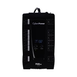 UPS de 750 VA/450 W, Topología Línea Interactiva, Entrada 120 Vca NEMA 5-15P, Tipo Gabinete Compacto, Con 12 Tomas NEMA 5-15R