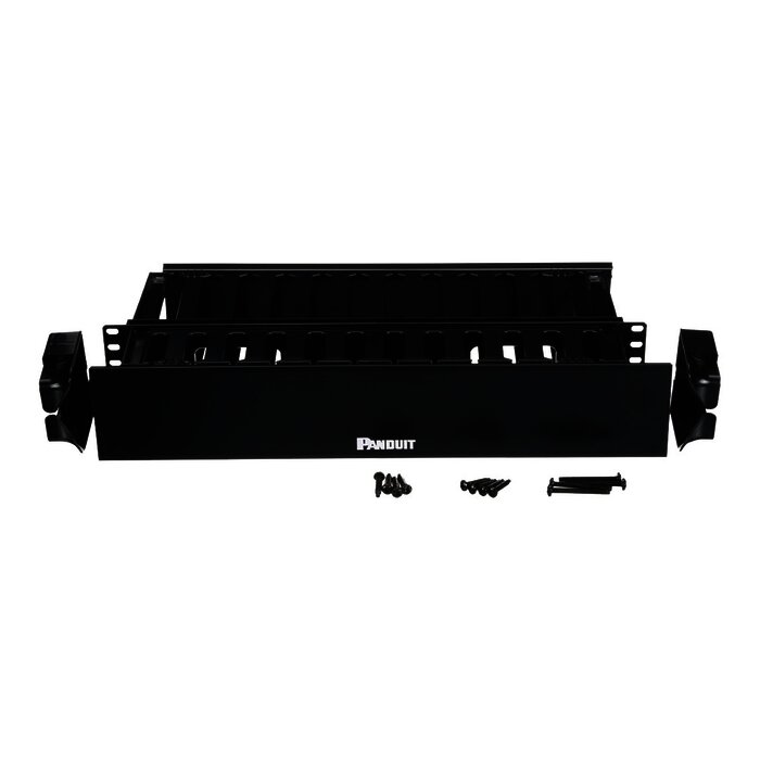 Organizador de Cables Horizontal PatchLink, Doble (Frontal y Posterior), Con Tapa Extendida, Para Rack de 19in, 2UR