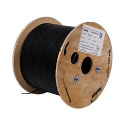 Carrete de 1 km de Fibra Óptica Drop para Interior G.657A2 Monomodo de 1 hilo, Dieléctrica, Forro Negro