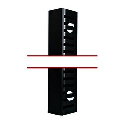 Kit organizador vertical de cable sencillo para rack abierto de 45 unidades