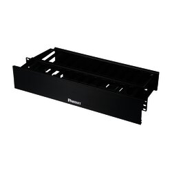 Organizador de Cables Horizontal PatchLink, Doble (Frontal y Posterior), Con Tapa Extendida, Para Rack de 19in, 2UR