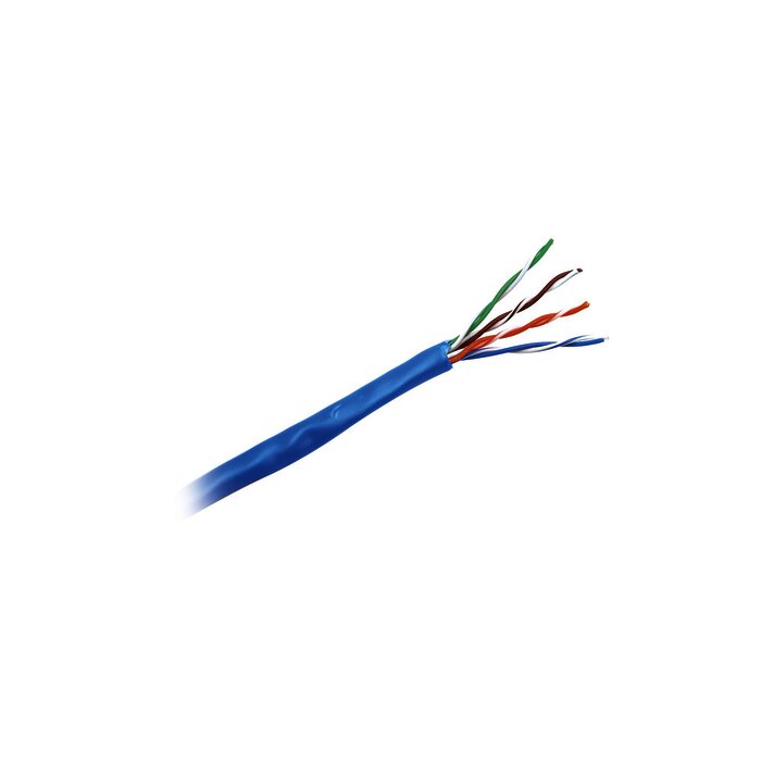 Bobina de cable UTP 305 m. de Cobre, NetKey, Azul, Categoría 5e (24 AWG), PVC (CM), de 4 pares