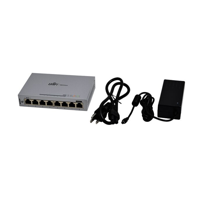 Switch UniFi Administrable capa 2 de 8 Puertos Gigabit (7 Ethernet y 1 PoE Pasivo 48V)