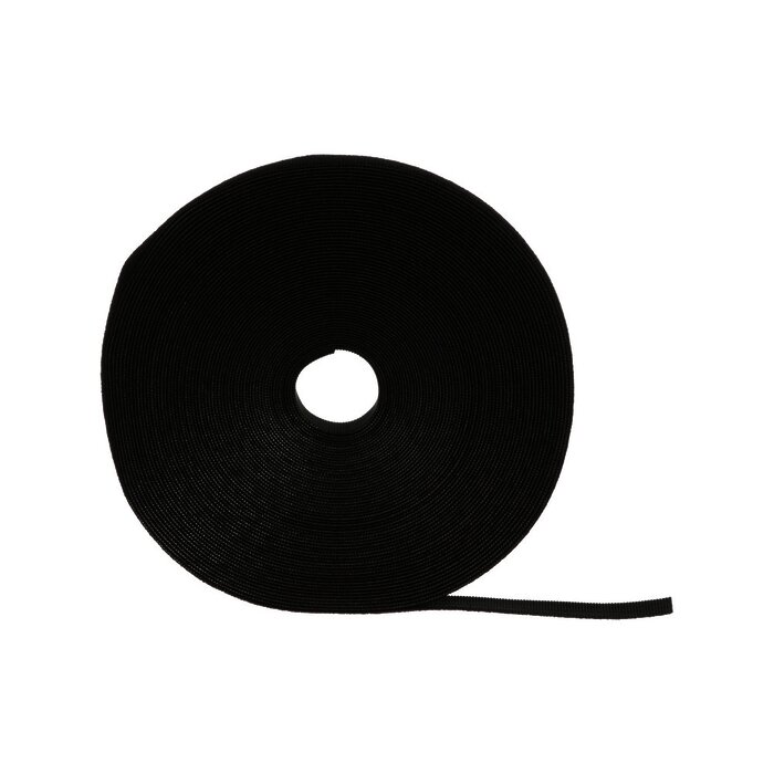 Rollo de Cinta de Contacto, de 75 Pies (22.9m) de Largo, 19.1 mm de Ancho, Color Negro