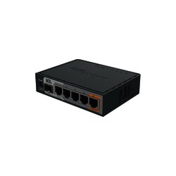 (hEX S) Router Dual Core, 5 puertos Gigabit, 1 Puerto SFP, PoE in, PoE Out