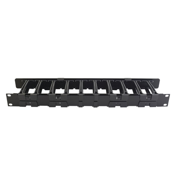 Organizador de Cable Horizontal RouteIT, Sencillo, Para Rack de 19in, 4in de profundidad, 1UR