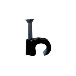 Grapa reforzada para cable redondo de 7mm color negro (100pzs) (3103-00300)