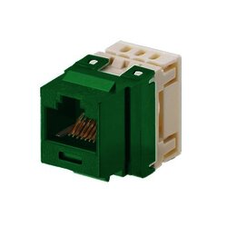 Conector Jack Estilo 110 (de Impacto), Tipo Keystone, Categoría 5e, de 8 posiciones y 8 cables, Color Verde