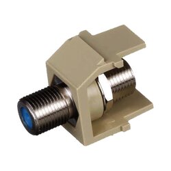 Módulo Acoplador Coaxial Tipo F, Keystone, de 75 Ohms, 3.0 GHz, Color Marfil