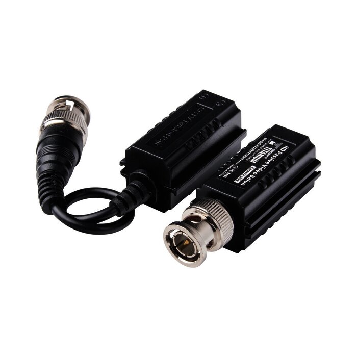 Kit de Transceptores (Baluns) TurboHD Hasta 4K / 5 MP / HD-TVI/HD-CVI/AHD/CVBS / Conector 100% COBRE / Con Cable RF Blindado