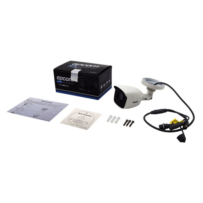 Bullet TURBOHD 720p / METÁLICA / Gran Angular 92° / Lente 2.8 mm / IR EXIR Inteligente 20 mts / Exterior IP66 / 4 Tecnologías (TVI / AHD / CVI / CVBS)