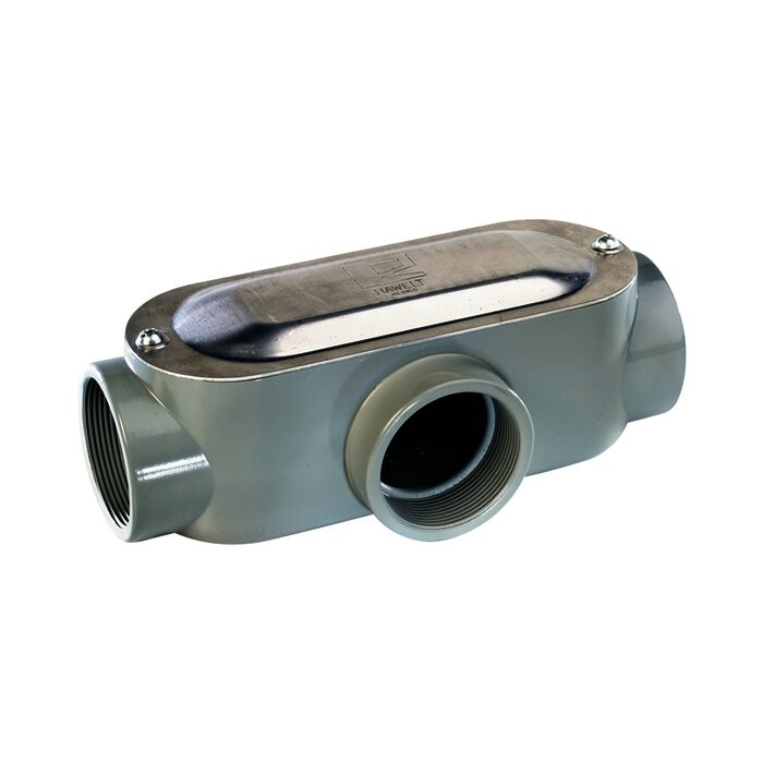 Caja Condulet Tipo: T de 1" (25.4 mm). Incluye tapa y Tornillos.