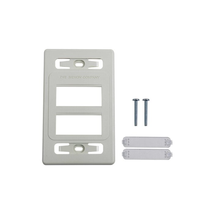 Placa de pared modular MAX, de 6 salidas, color blanco, versión bulk (Sin Empaque Individual)