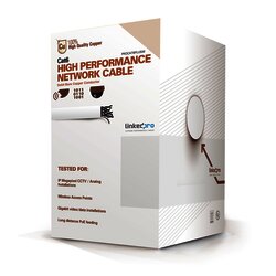 Bobina de cable de 305 metros de cable Cat6 de alto desempeño, super flexible, UL, Cobre, color blanco, para aplicaciones de CCTV y redes de datos