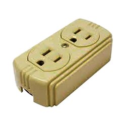 Contacto Dúplex 127 Vca, 15 A Max. Para Sobreponer (Sin perforar la superficie).