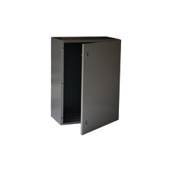 Gabinete de Acero IP66 Uso en Intemperie (400 x 600 x 250 mm) con Placa Trasera Interior y Compuerta Inferior Atornillable (Incluye Chapa y Llave).