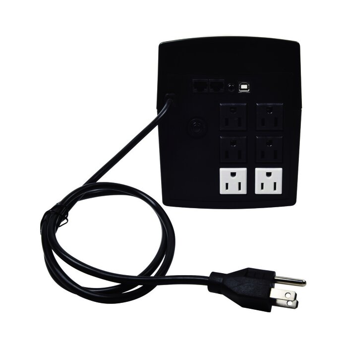 UPS de 1200VA/720W / Topología Línea Interactiva / Entrada y Salida 120 Vca / Regulador de Voltaje AVR 80-150 Vca / Clavija NEMA 5-15P / 6 Tomas NEMA 5-15R