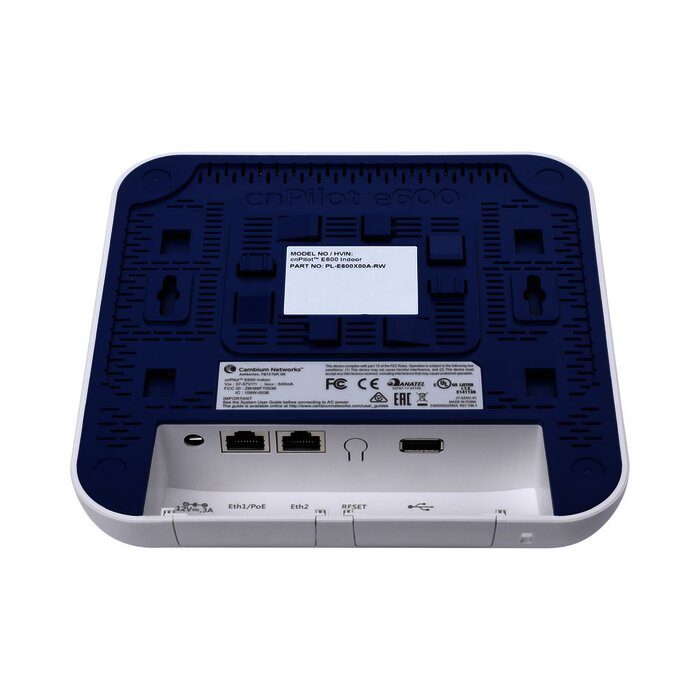 Access Point WiFi cnPilot e600 Indoor para alta cobertura y densidad de usuarios, Doble Banda, Wave 2, MU-MIMO 4X4, antena Beamforming Omnidireccional, hasta 512 clientes