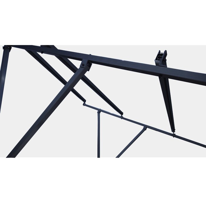 Montaje de aluminio en techo o piso de concreto para arreglo 2 x 2 módulos fotovoltáicos de 40mm de espesor