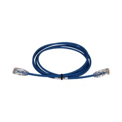 Cable de Parcheo TX6, UTP Cat6, Diámetro Reducido (28AWG), Color Azul, 7ft