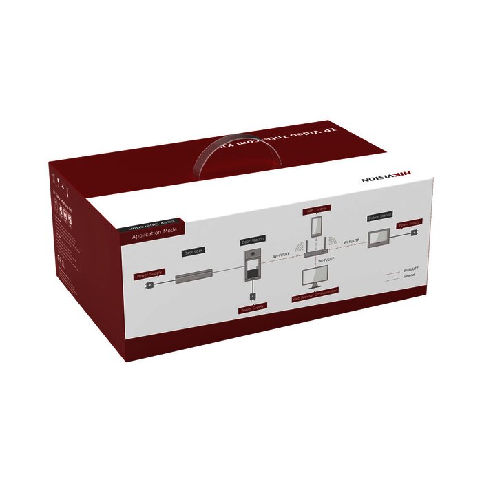 Kit de Videoportero IP WiFi con llamada a App de Smartphone (HikConnect) / Programación por Interfaz Web / Frente de calle IK08 & IP65 / Soporta PoE